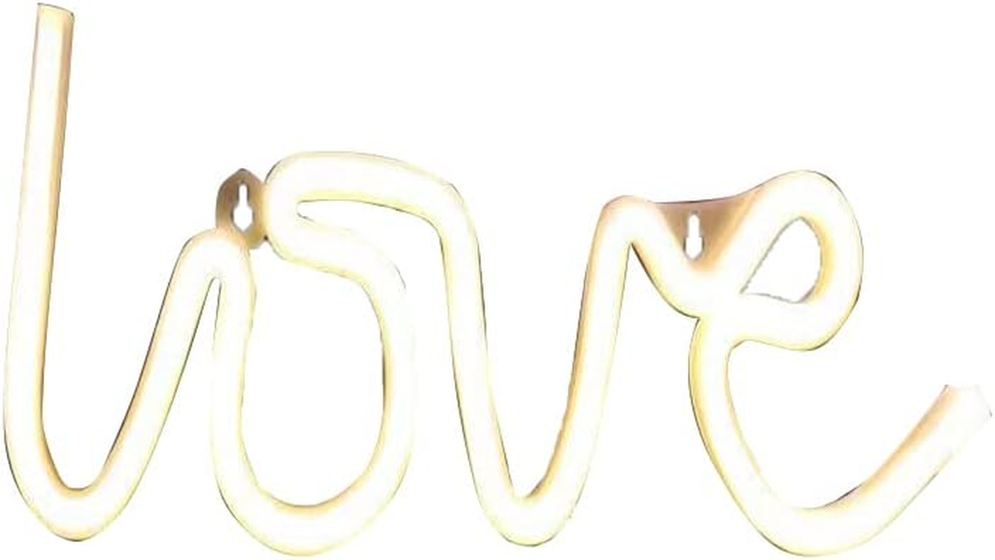 LED Neon Sign Lamp Usb/Battery Power Home Wedding Decor Love Rainbow Night Light