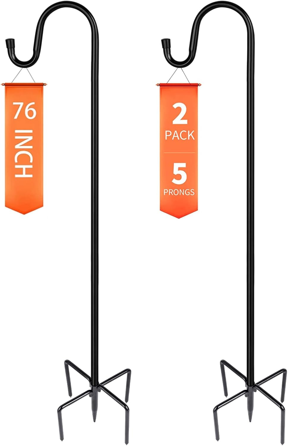 Ottsuls Shepherd-Hooks Adjustable for Bird-Feeder Lantern Plant-Hook Garden-Stake - Plant Stand Hanger for Outdoor Flower Basket, Bird Feeder Hanger Weddings Decor image number 4