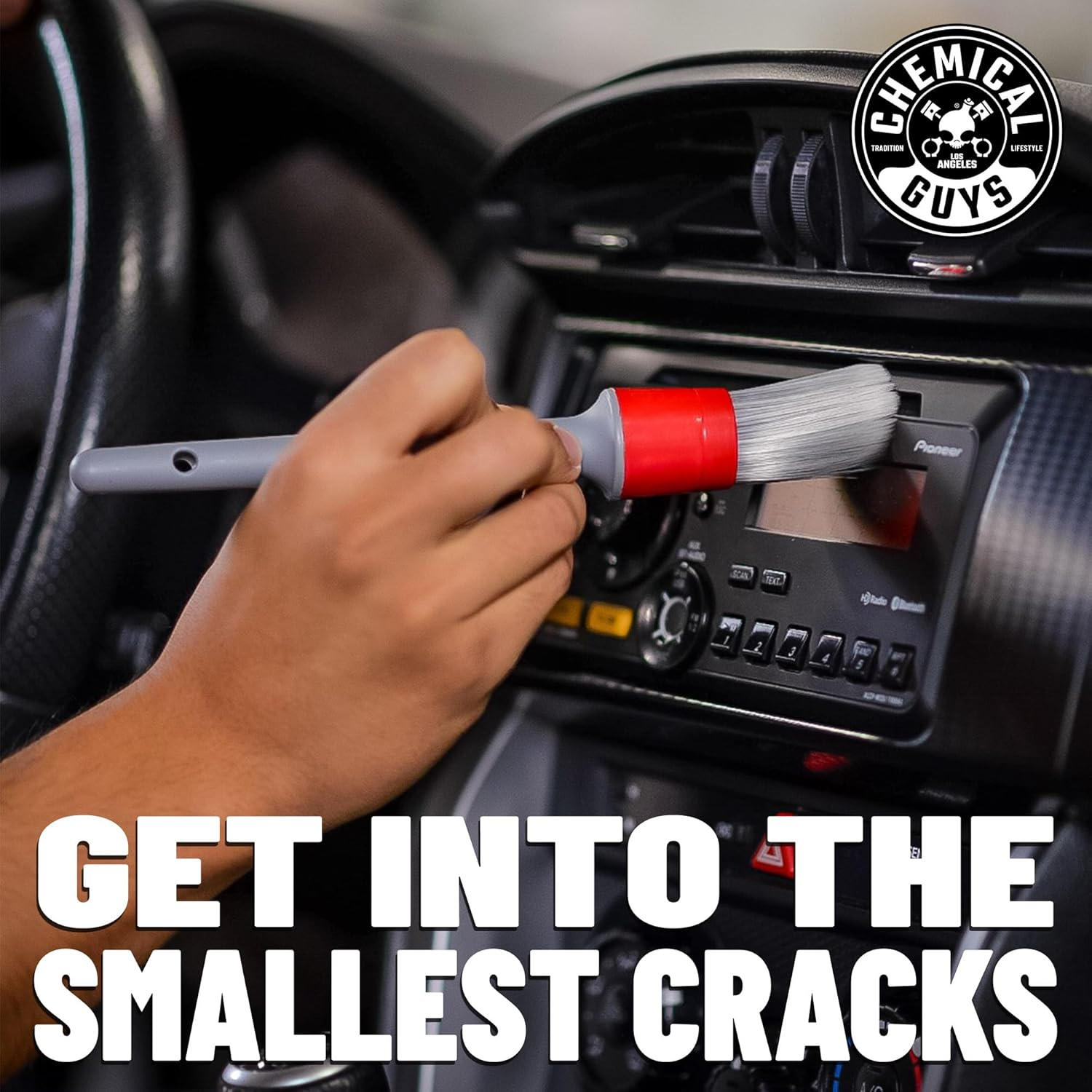 Chemical Guys All in the Details Interior Detailing Brush Set (3 Pieces) image number 1