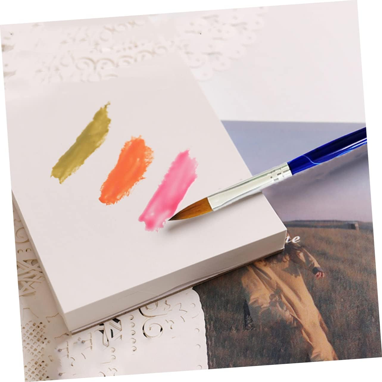 Baluue 6Pcs Nail Tools Kit Manicure Art Brush Pen Flexible Smooth Hair for Creative Nail Designs for Salon School image number 6