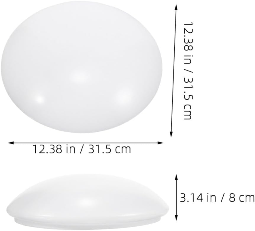 Jojofuny Dome Shape Ceiling Light Cover, White Classic Globe Light Cover, Flush Mount Ceiling Light Cover, Dome Shape Ceiling Light Cover, 31.5Cm without Tray image number 6