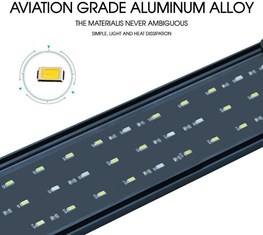 LEDON&reg; 40/60/90CM Aquarium Light Lighting Full Spectrum Aqua Plant Fish Tank LED Lamp (For 40-60CM Tank) image number 4