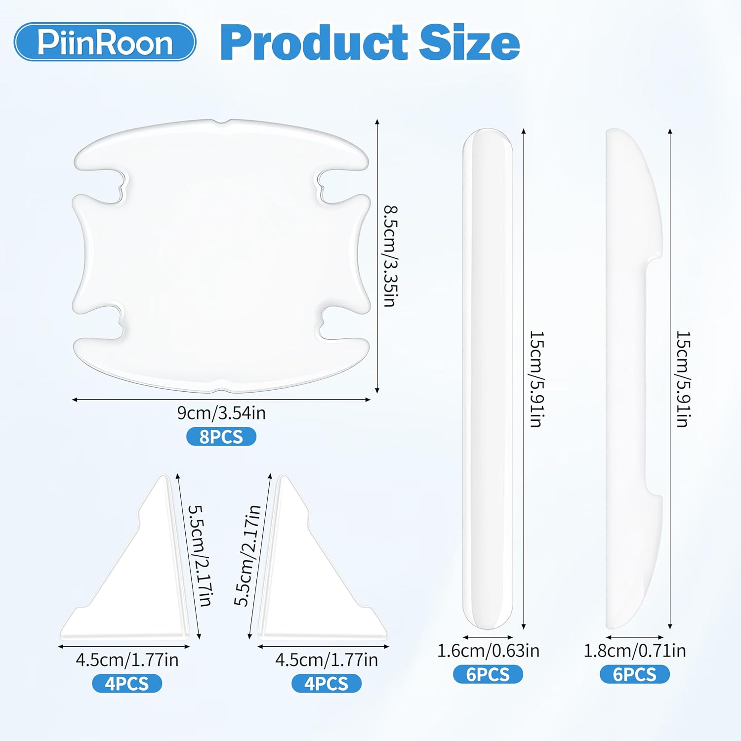 Car Door Handle Protector, 28 Pcs Car Door Handle Scratch Protectors, Clear Scratch Collision Protection Guard Side Paint Cover Stickers Doors Corner Protectors for Most image number 4