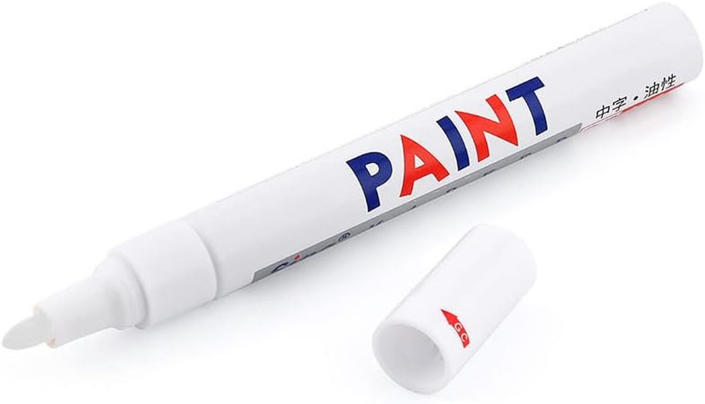 12 PCS White Paint Pens Set Permanent Marker Pen for Car Rubber Tyre Waterproof image number 6