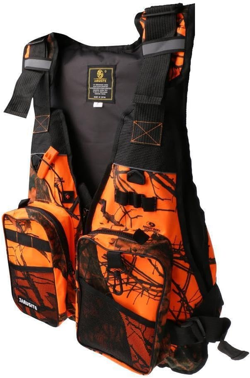 IOIUSKKU Versatile Universal Kayak Canoe Sailing Fishing Life Jacket Buoyancy Aid Adjustable and Secure Fit, Orange Camo image number 6