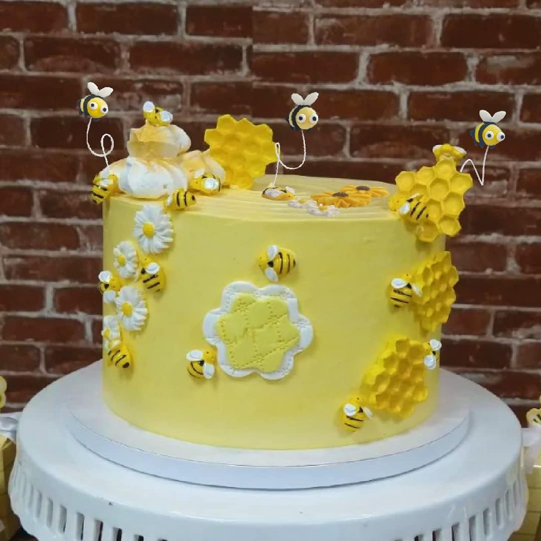 27PCS Bee and Daisy Cake Toppers with Sunflower for Themed Birthday Party Decoration image number 2