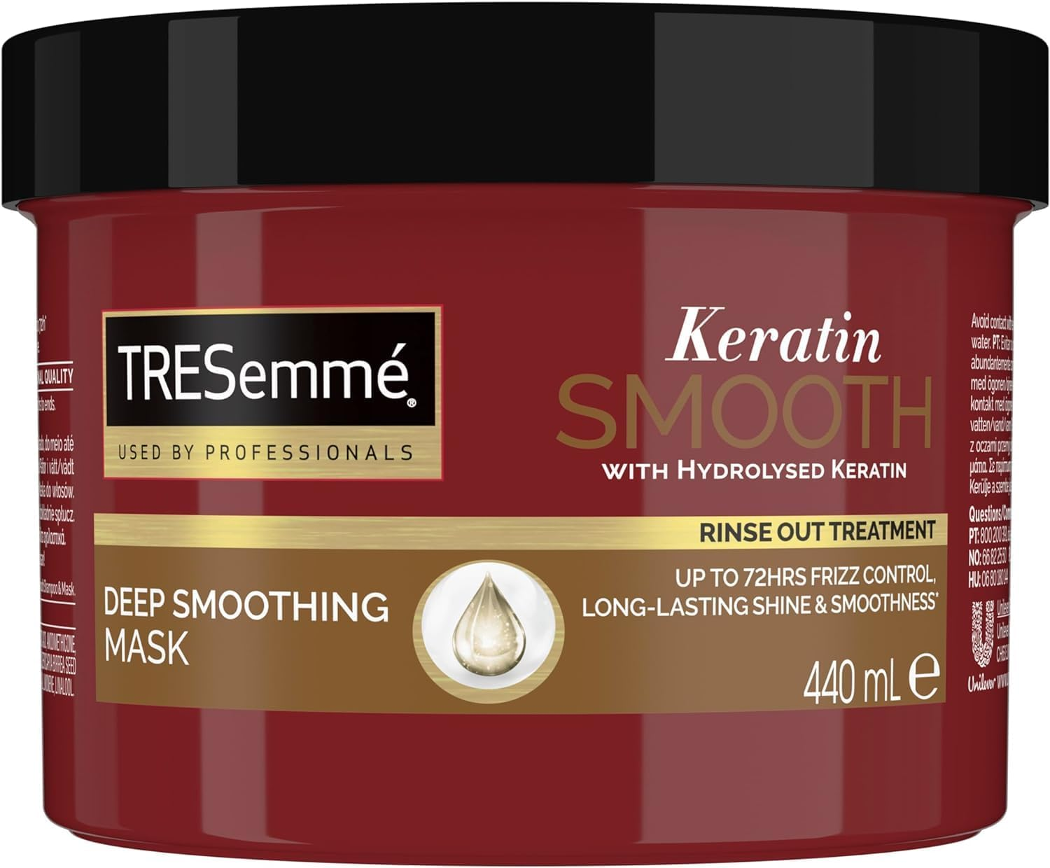 Tresemm&eacute; Keratin Smooth Deep Smoothing Mask Rinse-Out Hair Treatment with Hydrolysed Keratin for Soft, Shiny, Frizz-Free Hair 440 Ml image number 2