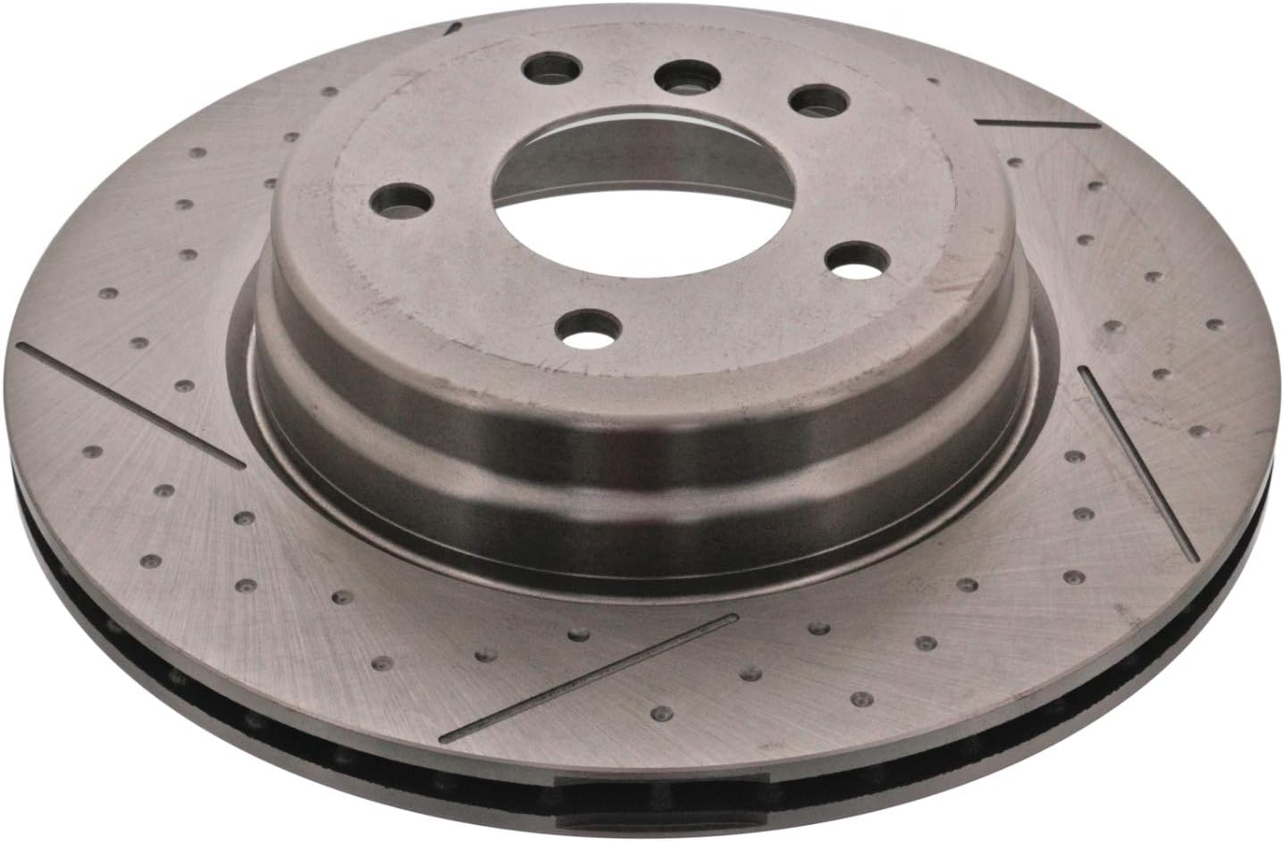 Febi Bilstein 43800 Brake Disc Set (2 Brake Disc) Rear, Perforated/Internally Ventilated, No. of Holes 5
