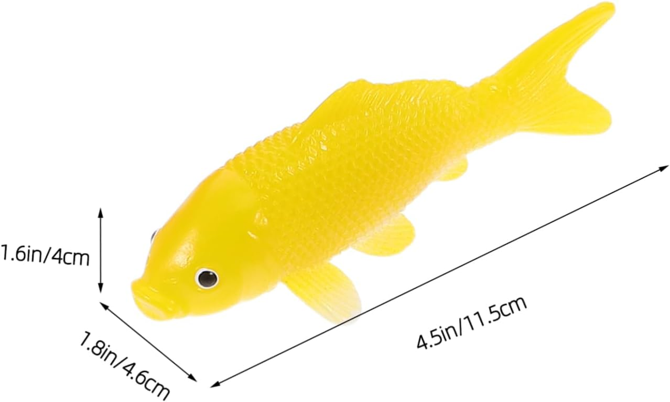 Yardenfun 4Pcs Realistic Artificial Koi Fish Figurines Aquarium Ornaments for Water Fountain Landscape Tea Pet Decor Fake Aquarium Fish Models for Home and Office Display image number 1