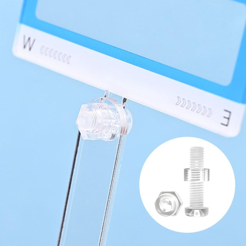 20 Pcs Clear Plastic Bolt Nuts Set, M6 Phillips Bolt Hex Nut Kit anti Corrosion Suitable for Electronics Model Fixing image number 3