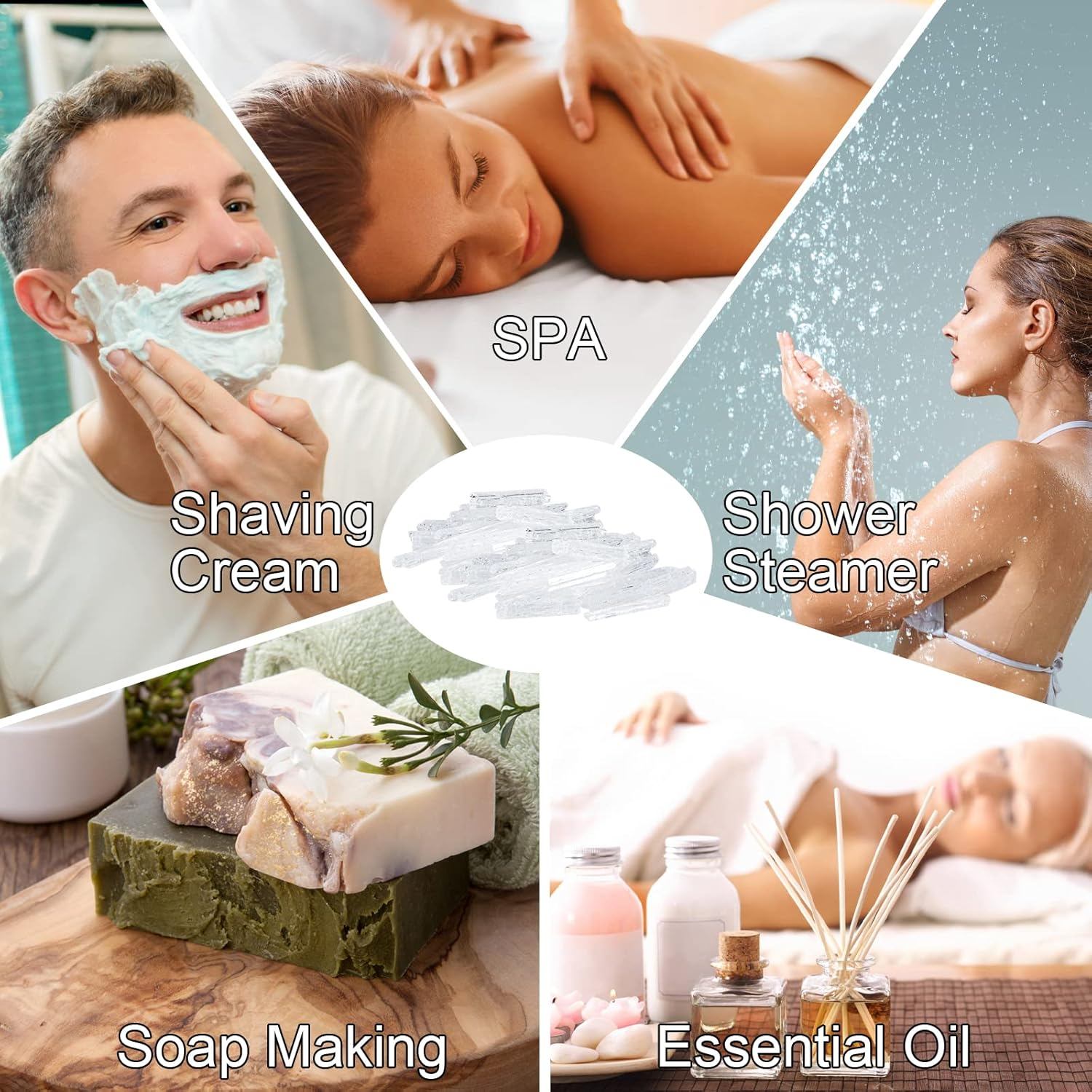 Viktairy Menthol Crystals 4 Oz, 100% Pure Organic Mint Crystals | Great for Making Shower Steamers, Creams and Soaps image number 4