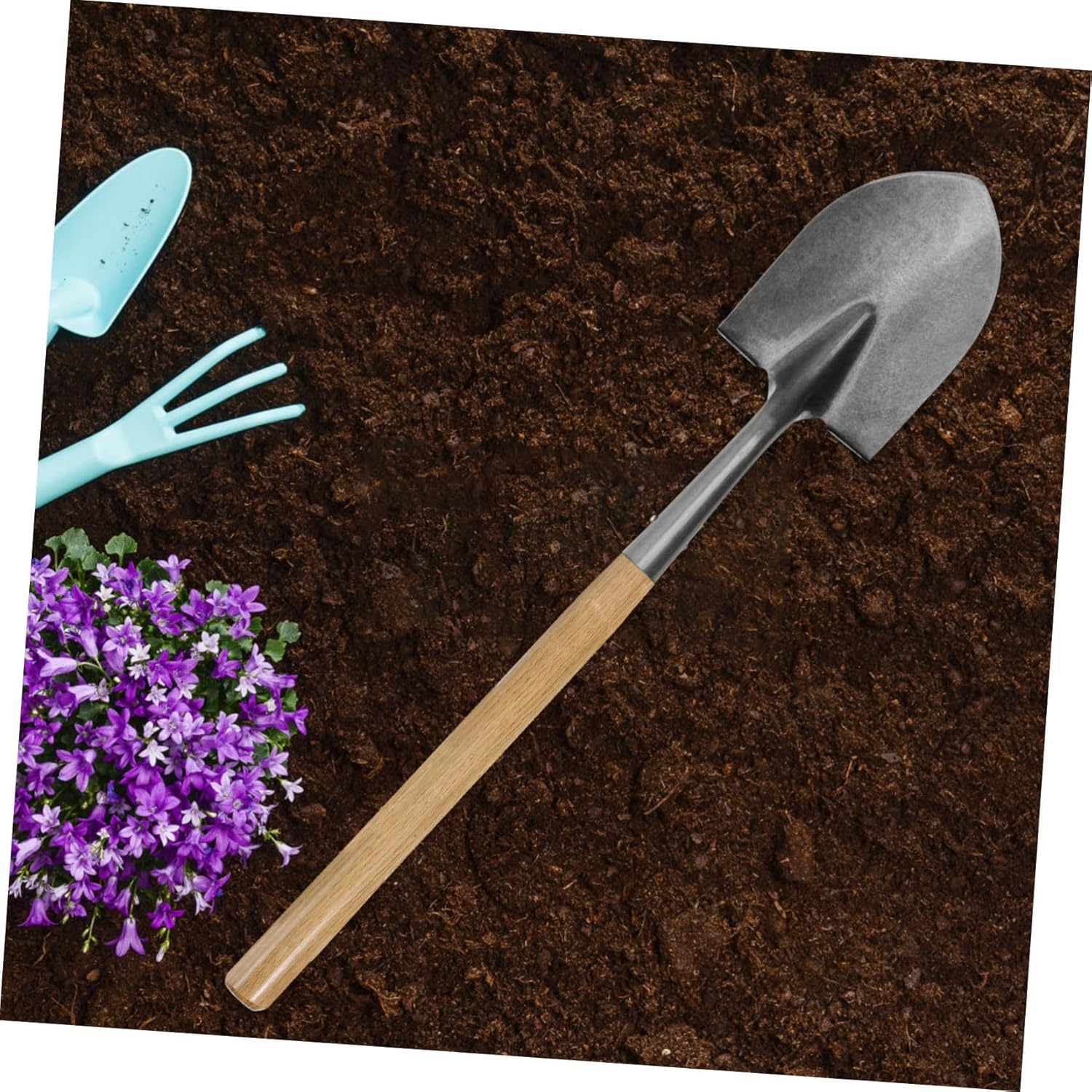 Amosfun Heavy Duty Wooden Shovel Handle Replacement Solid Wood Agricultural Tool Handle for Gardening image number 6