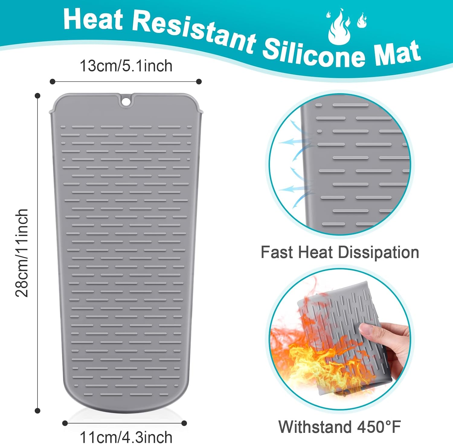 Shappy 2 Pieces Curling Iron Travel Case Cover Heat Resistant Flat Iron Holder Case Sleeve Neoprene Straightener Holder and Silicone Hot Tools Flat Bag(Marble Style) image number 5