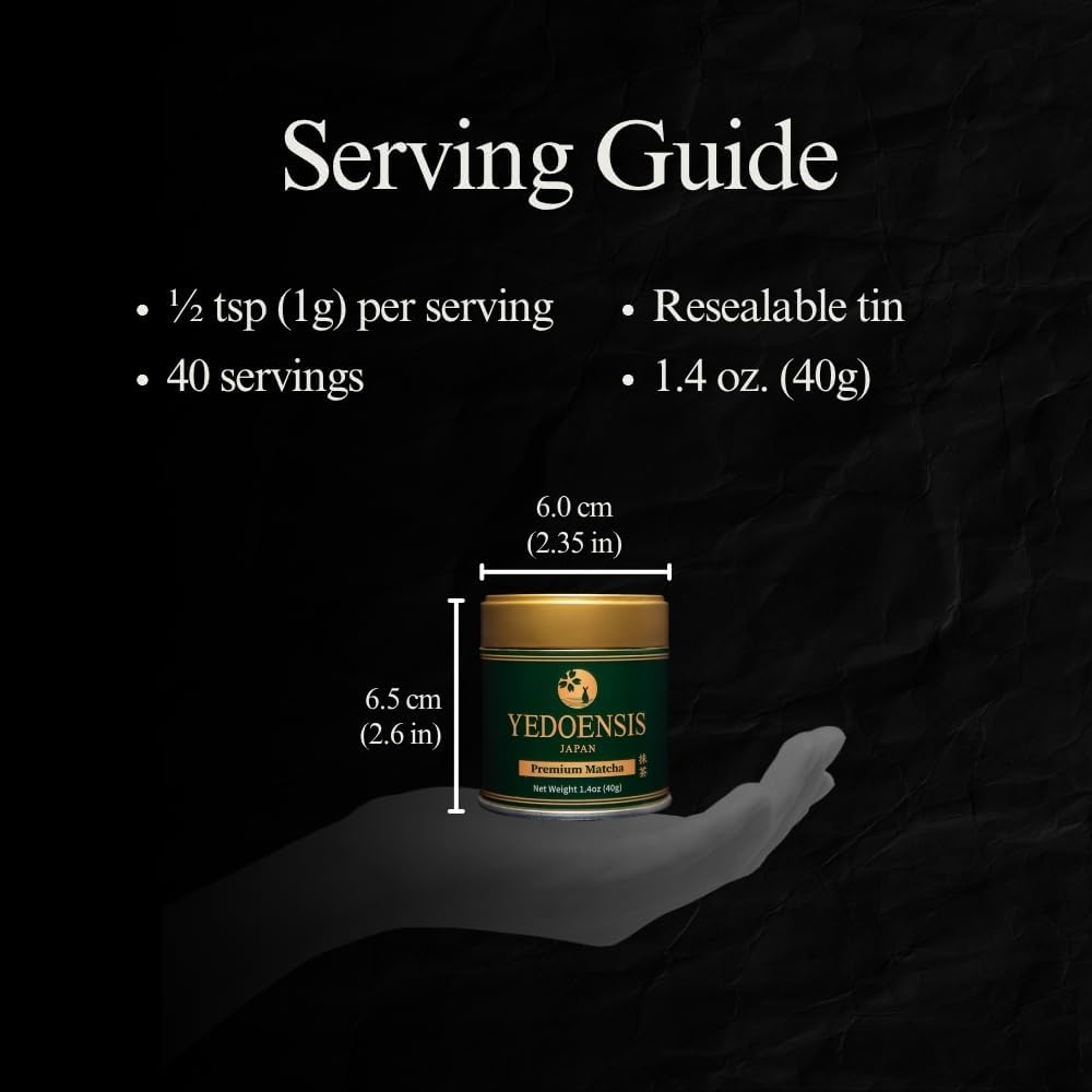 YEDOENSIS Premium Matcha - Organic Authentic Japanese Green Tea Matcha Powder, Vegan Gluten-Free (40G) image number 6