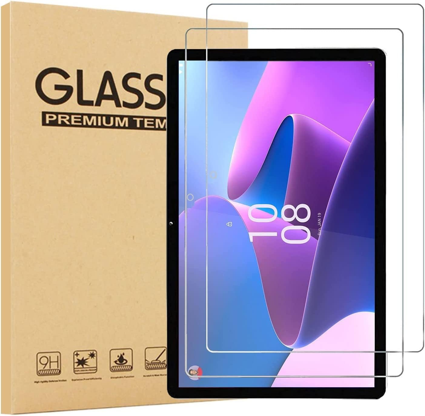 USTIYA Screen Protection for Lenovo Tab plus TB351FU / P11 2 Gen TB-350 11.5 Inch Tempered Glass 2 Pack