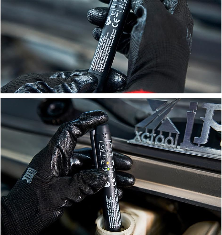 Brake Fluid Liquid Tester Pen, Hydraulic Fluid Liquid Oil Moisture Analyzer with 5 LED Indicators, Auto Brake Diagnostic Testing Tool, Car Accessories Check Engine (Not Equipped with Batteries） image number 6