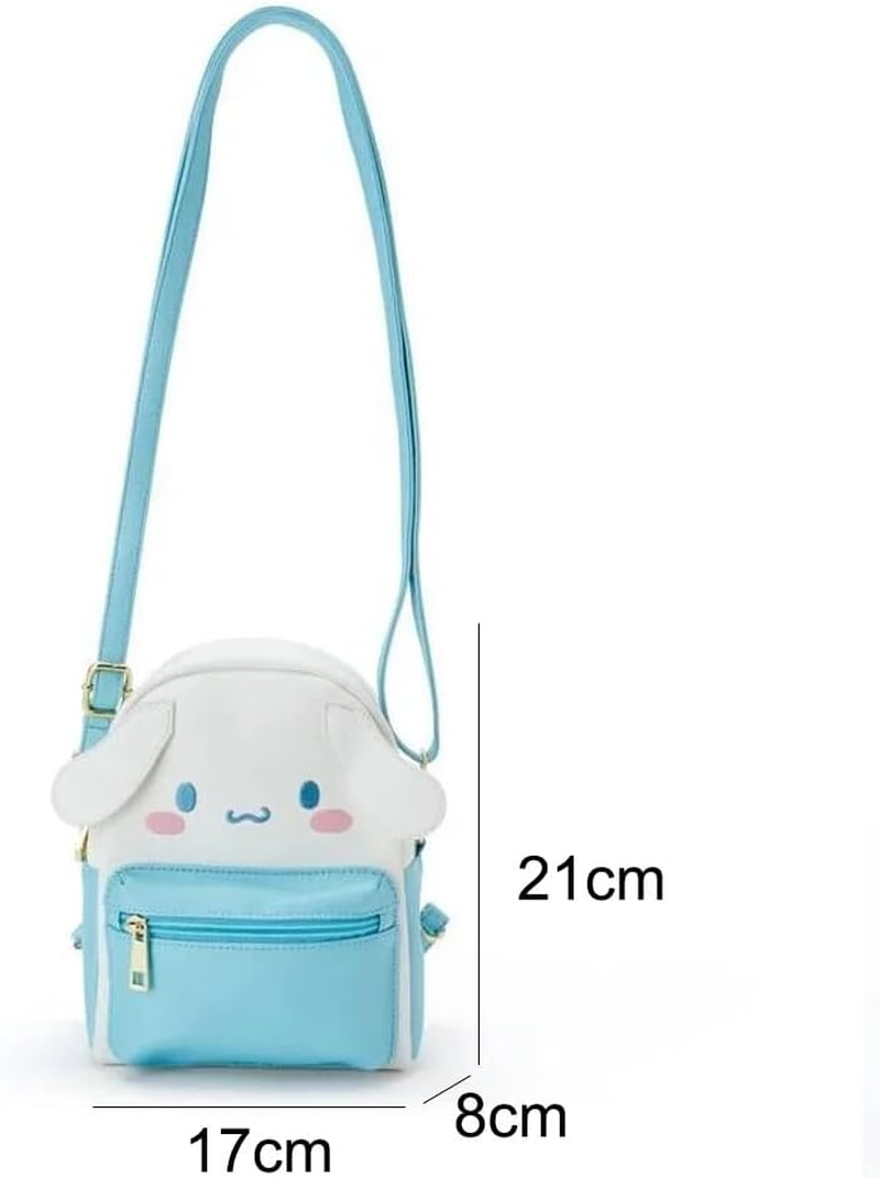 Anime Cute Cartoon Bag, Kawaii Backpack for Girls, Anime Mini Backpack Black Cute PU Bag Shoulder Bag for Girl Cosplay