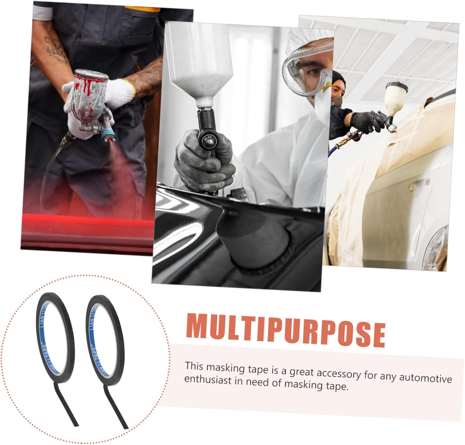 ULTECHNOVO Masking Tape Versatile Applications Strong Adhesive Excellent Coverage for Electronics Automotive Furniture image number 3