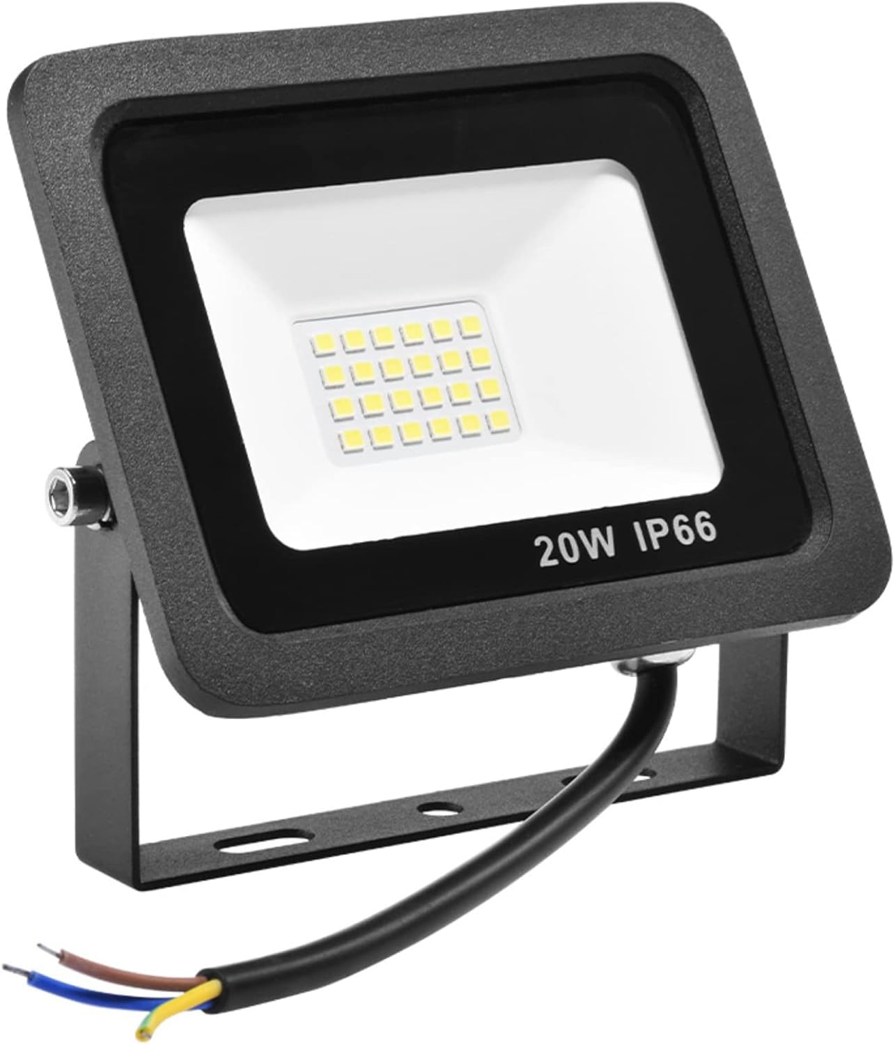 DC 12V-24V 10W LED Flood Lights Outdoor, IP65 Waterproof Security Lights Fixture, 6500K Hardwired Wall Lamp, 1000LM Ultra Thin Work Light, LED Exterior Floodlight for Garden Yard Patio