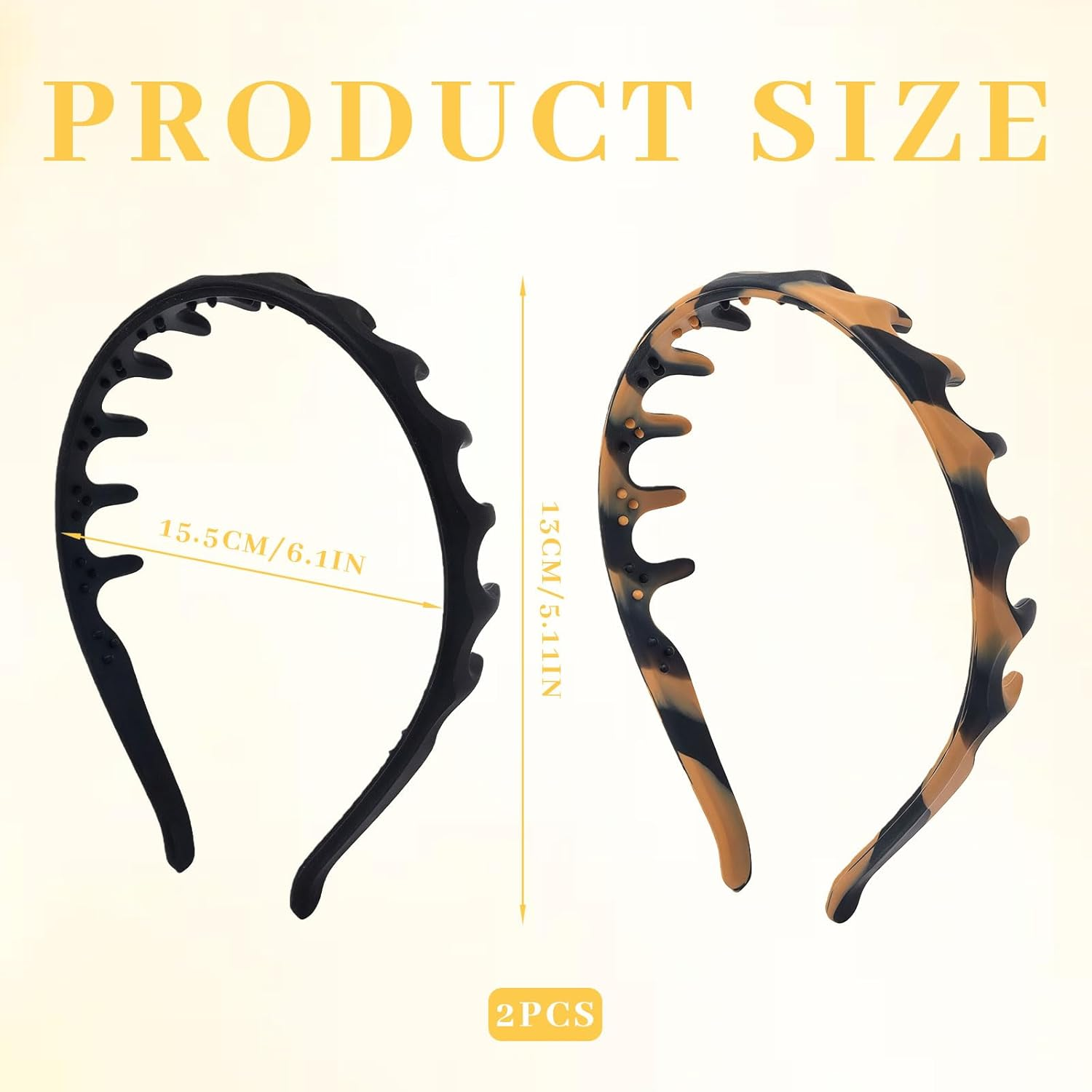 Xanthelle Hair Band, Pack of 2 Women'S Zigzag Headband for Headband Girls image number 6