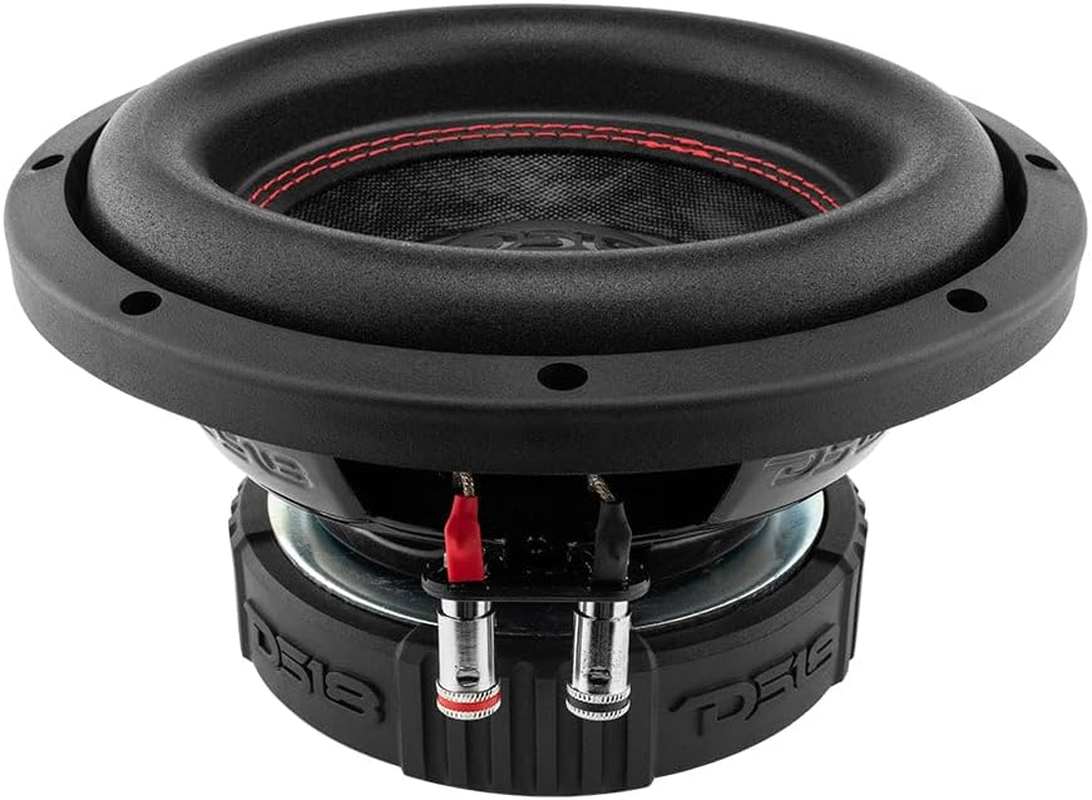 DS18 SLC-8S Subwoofer in Black - 8-Inch Speaker, 400W Max Power, 200W RMS Power, Aluminum 4 Layer Voice Coil, Black Steel Frame, SVC, 4 Ohm Impedance, Ferrite Magnet (1 Speaker) (SLC8S) image number 2