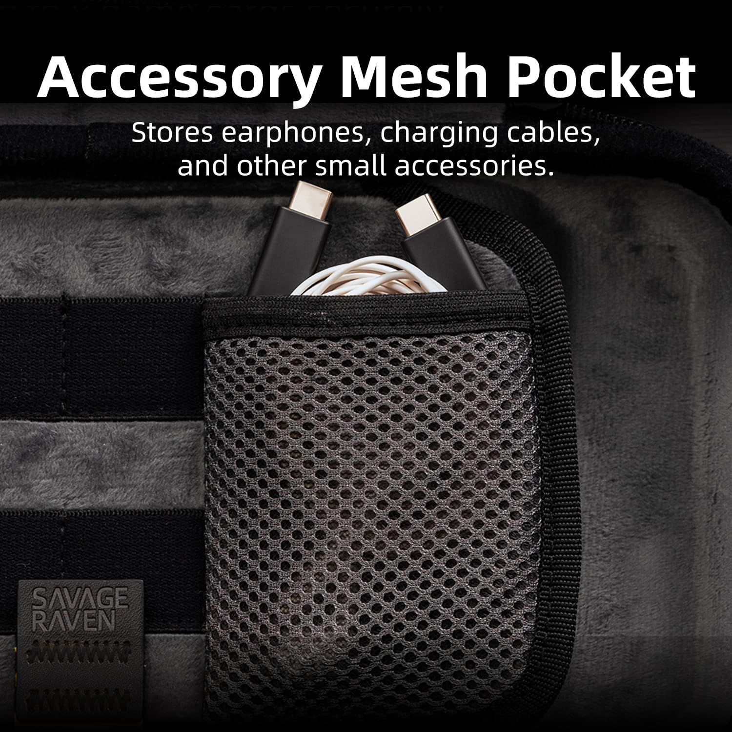 Savage Raven by Skull & Co. Every Day Slim Carrying Case for Nintendo Switch 2: Portable Hard Shell Protective Travel Case, Gaming Case, Console Protection Case, Accessories, Storage, Denim image number 7