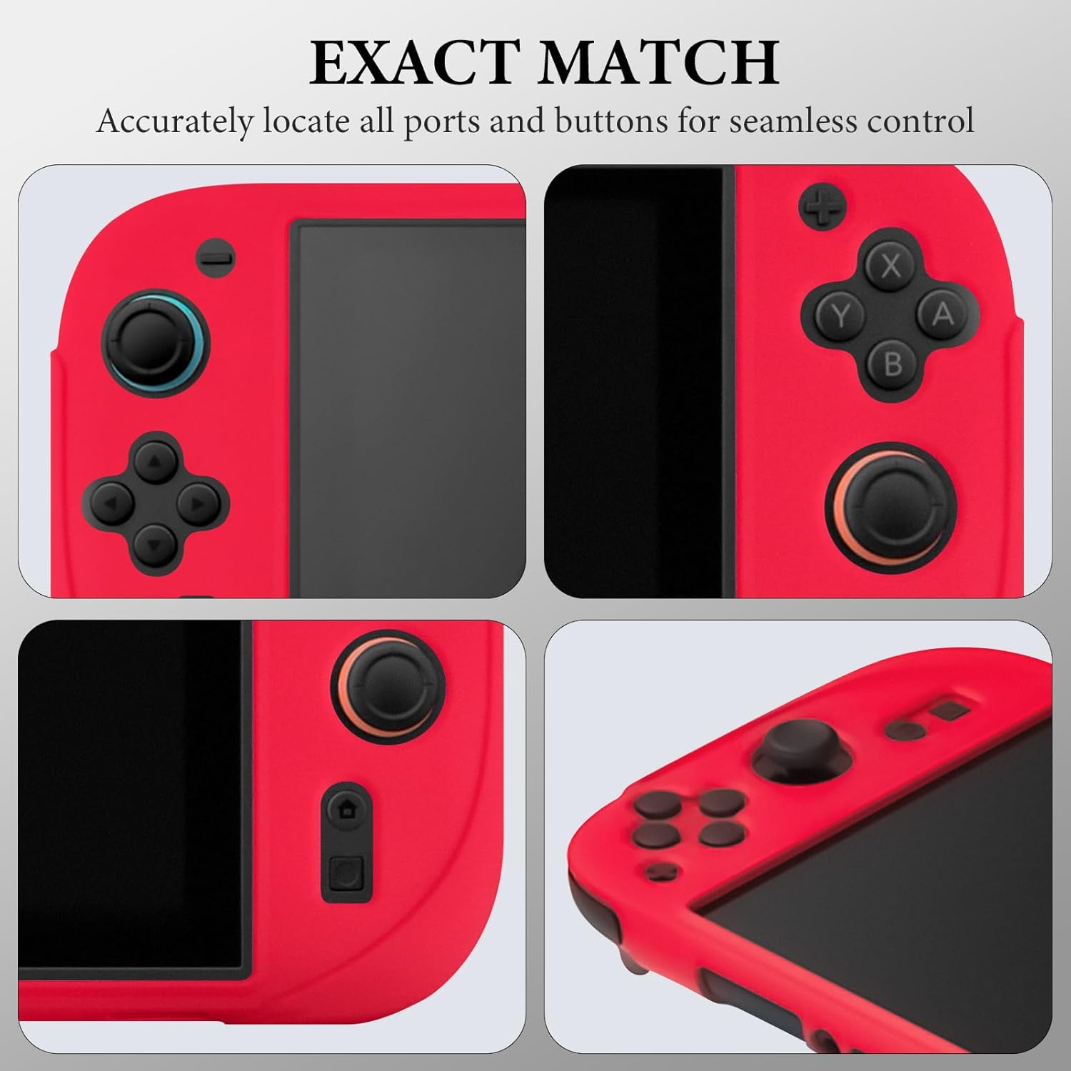 Geekria Silicone Protective Case Compatible with New Nintendo Switch 2, Split Design Shockproof Anti-Scratch Shell, Game Accessories (Red) image number 3