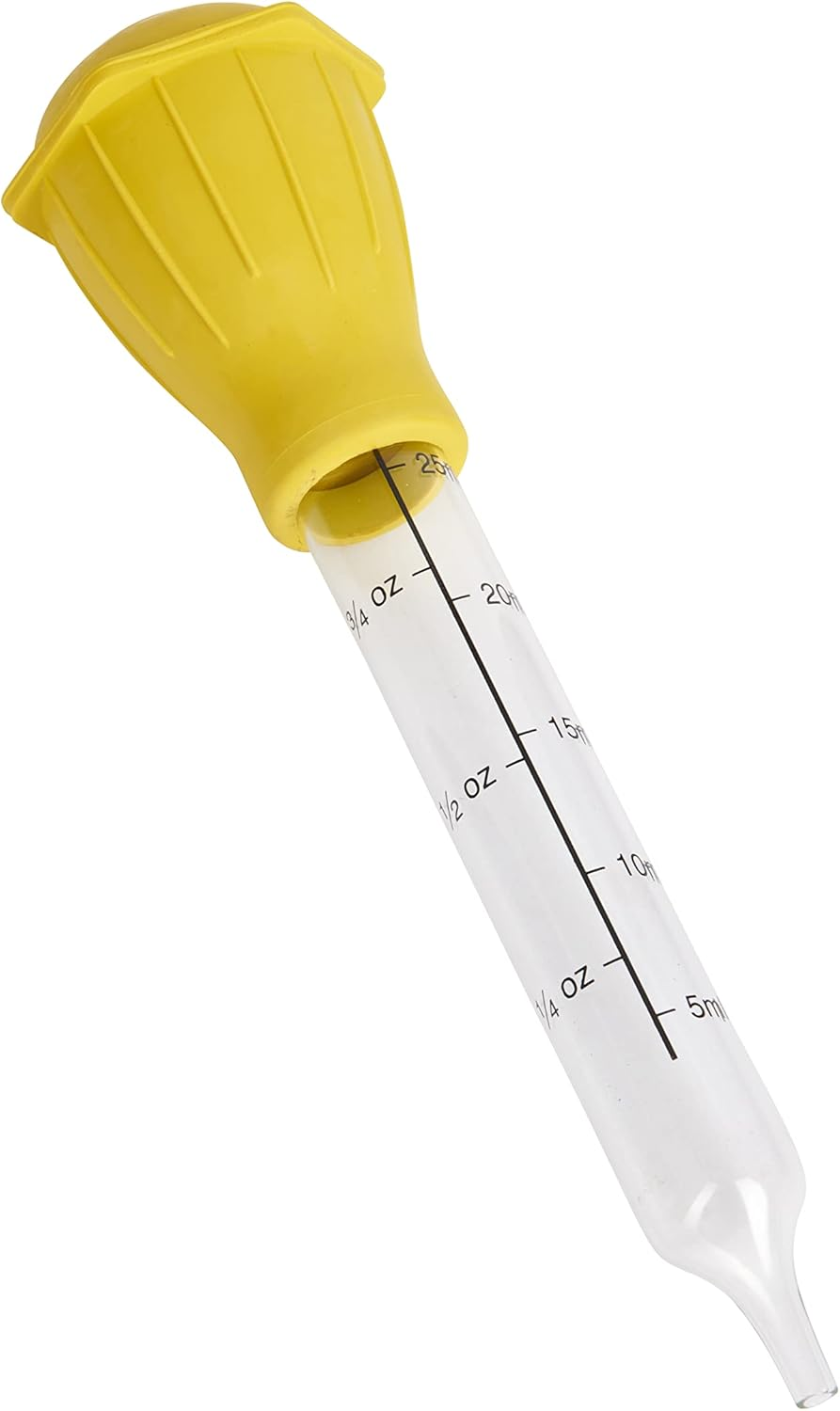 Kitchencraft Traditional Baster, Glass/Rubber, 30 Cm, Yellow & Clear image number 1