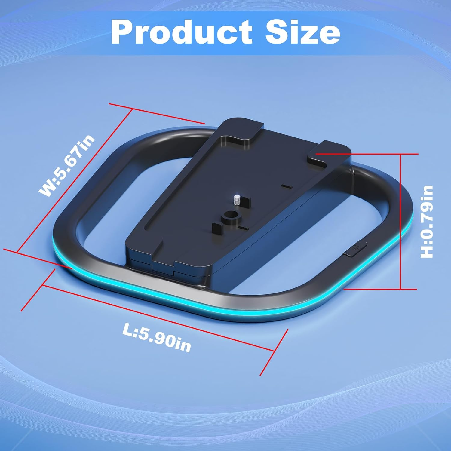 HONCAM Vertical Stand for PS5/PS5 Slim/Ps5 Pro Consoles, Playstation 5 Vertical Stand with 7 RGB Lights for PS5 Digital/Ps5 Disc, PS5 Slim Digital/Ps5 Slim Disc with Screw, Black image number 1