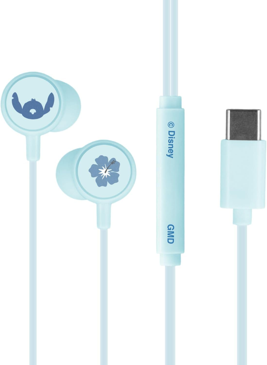 Gourmandies Disney Character/Remote Control Microphone USB Type-C Stereo Earphones Mickey Mouse DNG-280MK