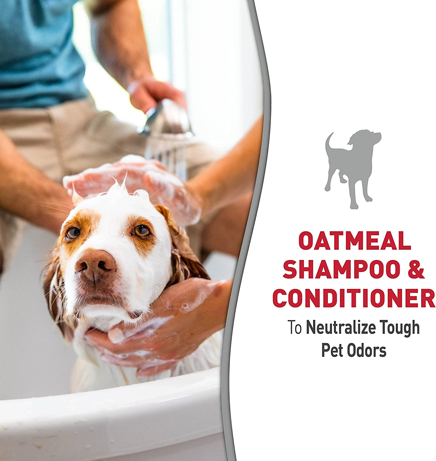 Nature&rsquo;S Miracle Oatmeal Shampoo & Conditioner, 946Ml, No Wet Dog Smell, Gentle Formula, Locked in Moisture, Pistachio Cream Scent image number 6