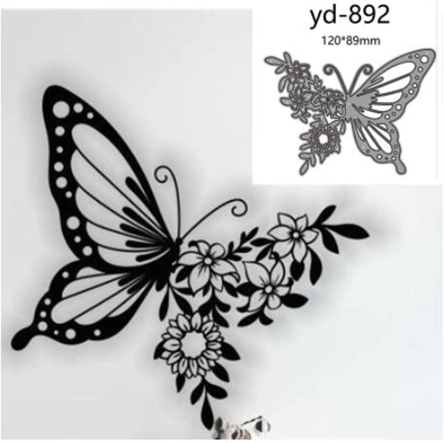 Animal Butterfly Flower Metal Die Cuts,Spring Buttrefly Flowre Leaf Cutting Dies Cut Stencils DIY Scrapbooking Decorative Embossing Paper Scrapbooking Card Making image number 3