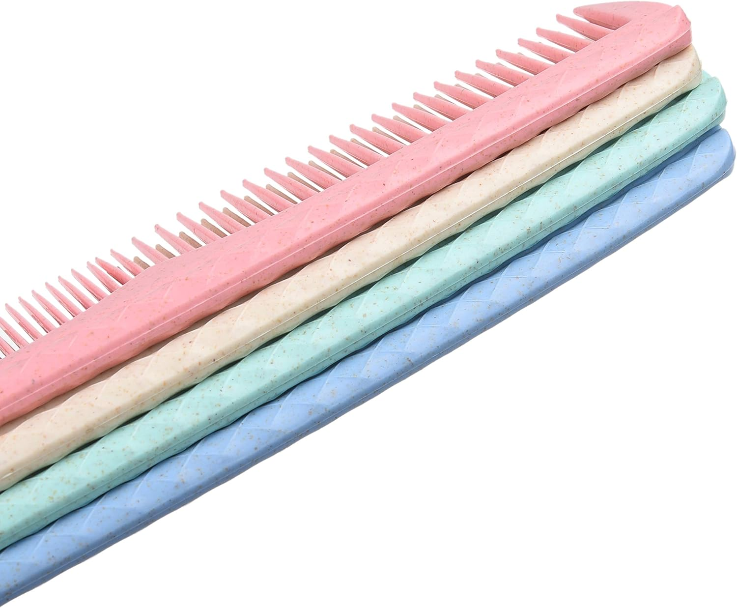 Kare & Kind Hair Comb Set - Colourful 4-Piece Durable Plastic Comb - (7.6 Inch) - Coarse and Fine Tooth - for Combing, Hair Styling, Trimming, Cutting - Home and Hairdressing Salons image number 2