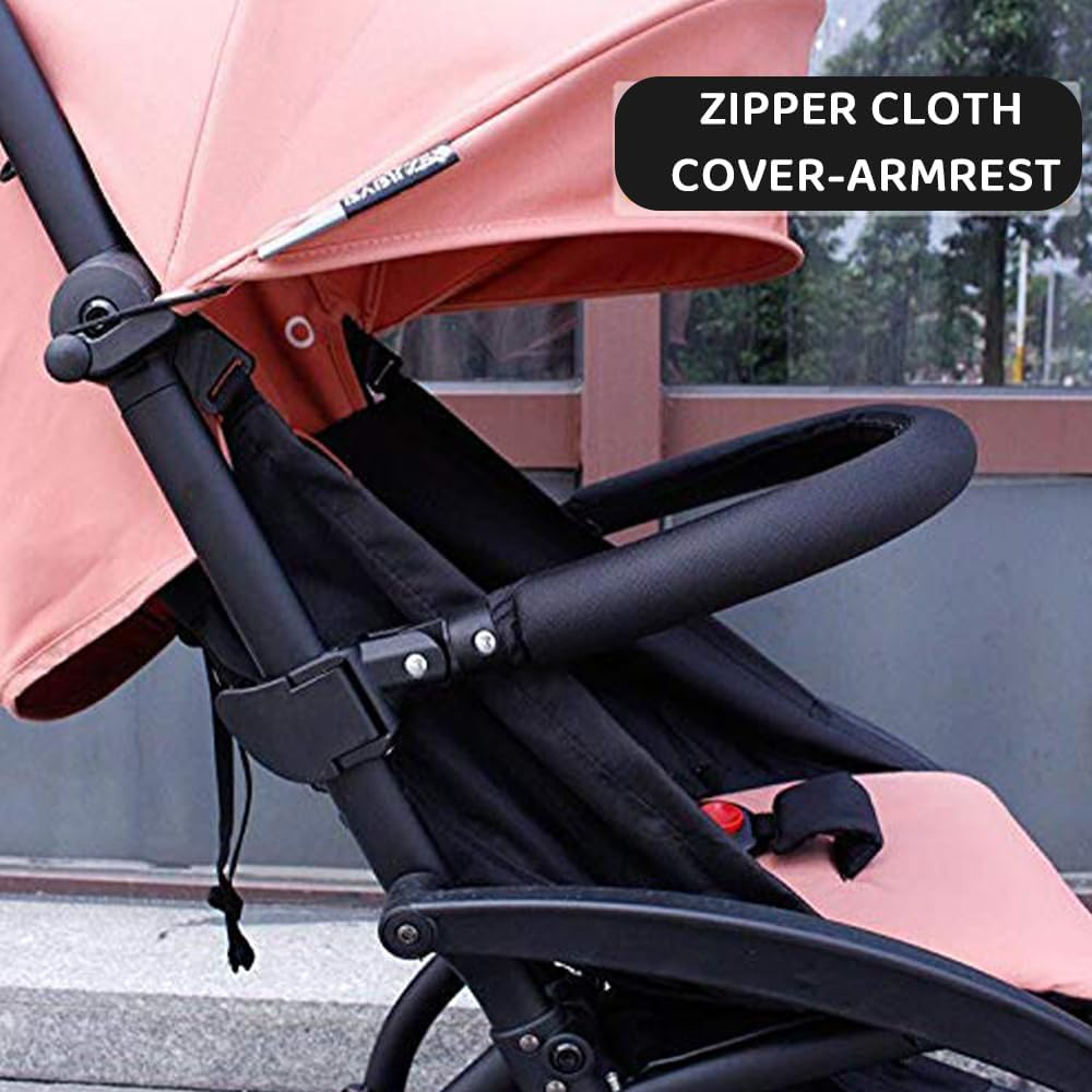 Stroller Bumper Bar &ndash; Oxford Cloth Armrest, Safety Crossbar Handlebar for Baby Strollers, Protective Handrail Replacement for Pushchairs & Trolleys image number 5