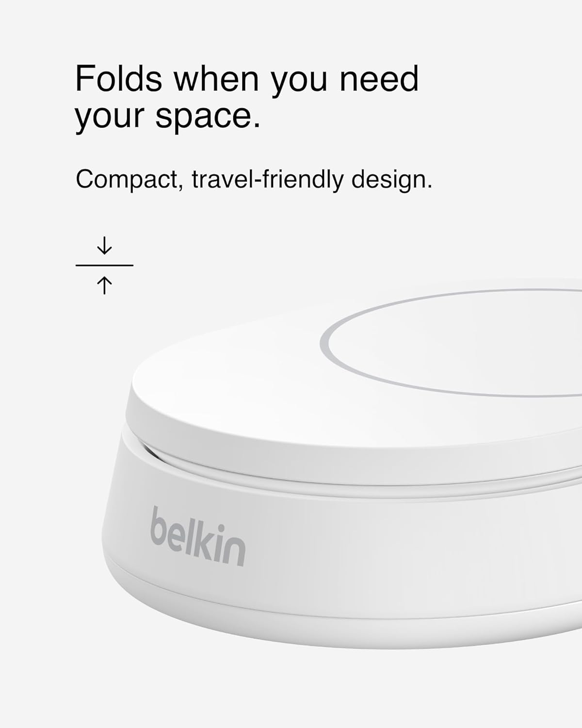 Belkin Boostcharge Pro 15W Convertible Magnetic Charging Stand, Magsafe-Compatible Fast Qi2 Charger for Apple Iphone 16/15/14/13 Series, Apple Airpods Pro, & More - White - Black image number 6