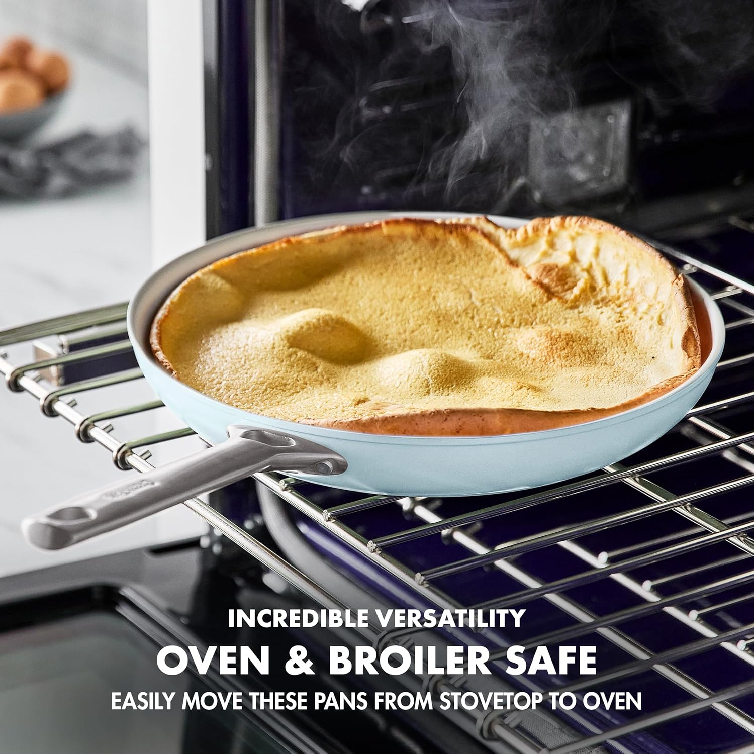 Greenpan Padova Hard Anodized Healthy Ceramic Nonstick, 10 Piece Cookware Pots and Pans Set, Pfas-Free, Dishwasher Safe, Light Blue image number 2