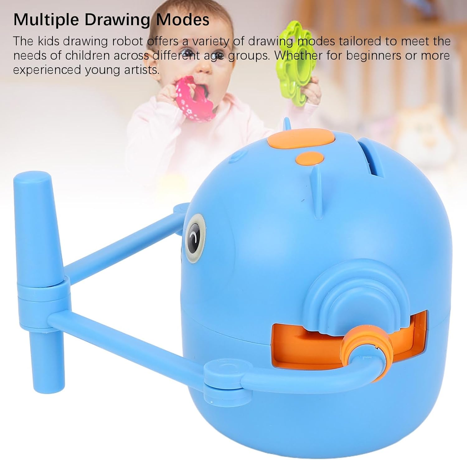 Interactive Educational Drawing Robot for Kids,Montessori Educational Drawing Toy,Drawing Learning Toy with 100 Word Cards for Kids Aged 5+ image number 4