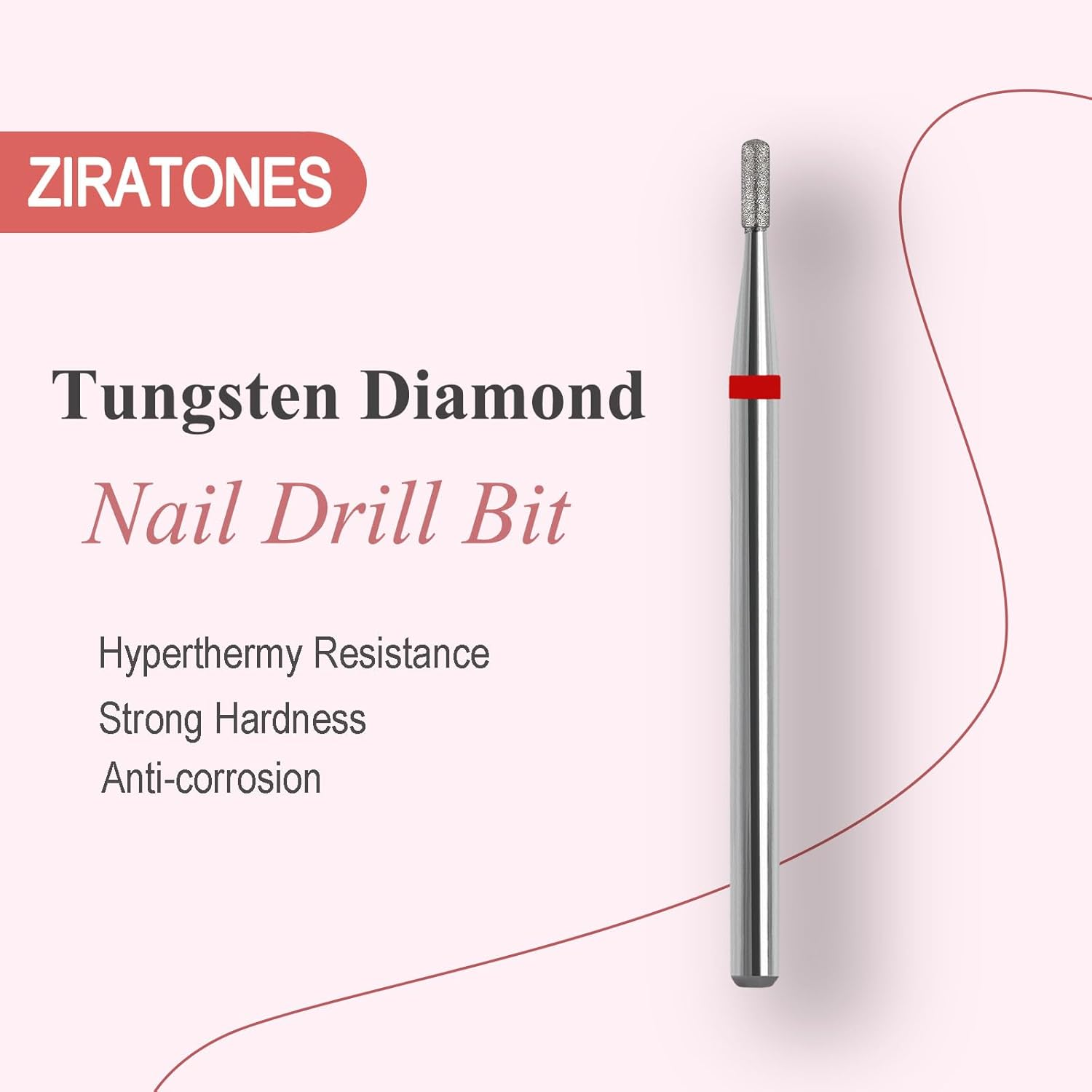 ZIRATONES Cuticle Nail Drill Bit, Pro Diamond Cuticle Bits for Nails Nail Buffer Bit Nail Trimer, under Nail Cleaner Cuticle Remover Nail Prepare for Nail Salon Manicure(Mini round Top Barrel-Fine) image number 2