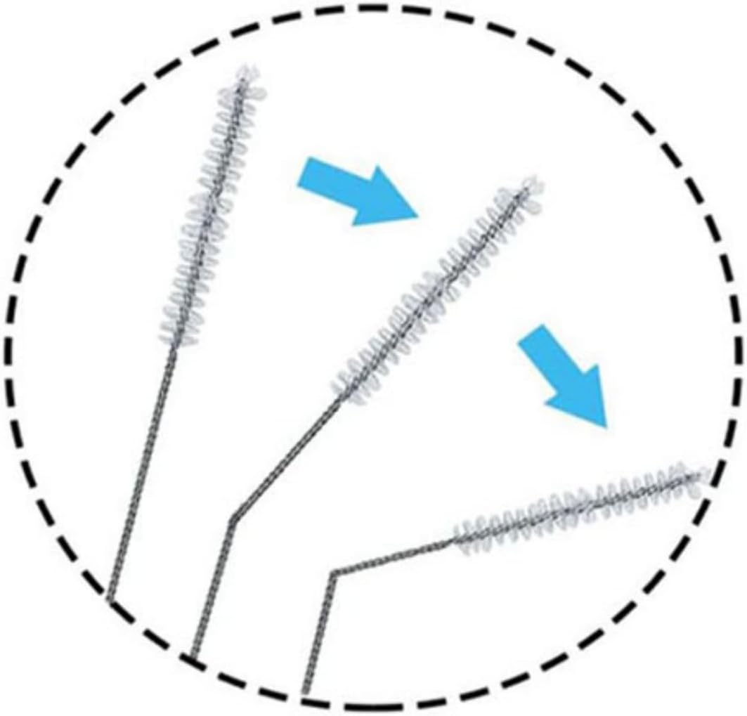 2 Pack Straw Cleaner Brush, Reusable Metal Handles Straw Cleaner Brush Extra Long for Stanley Mug 40, 30, 20 Oz, 10Mm Wide Straw Cleaner Brush for Sippy Cup, Water Bottle and Tubes image number 5