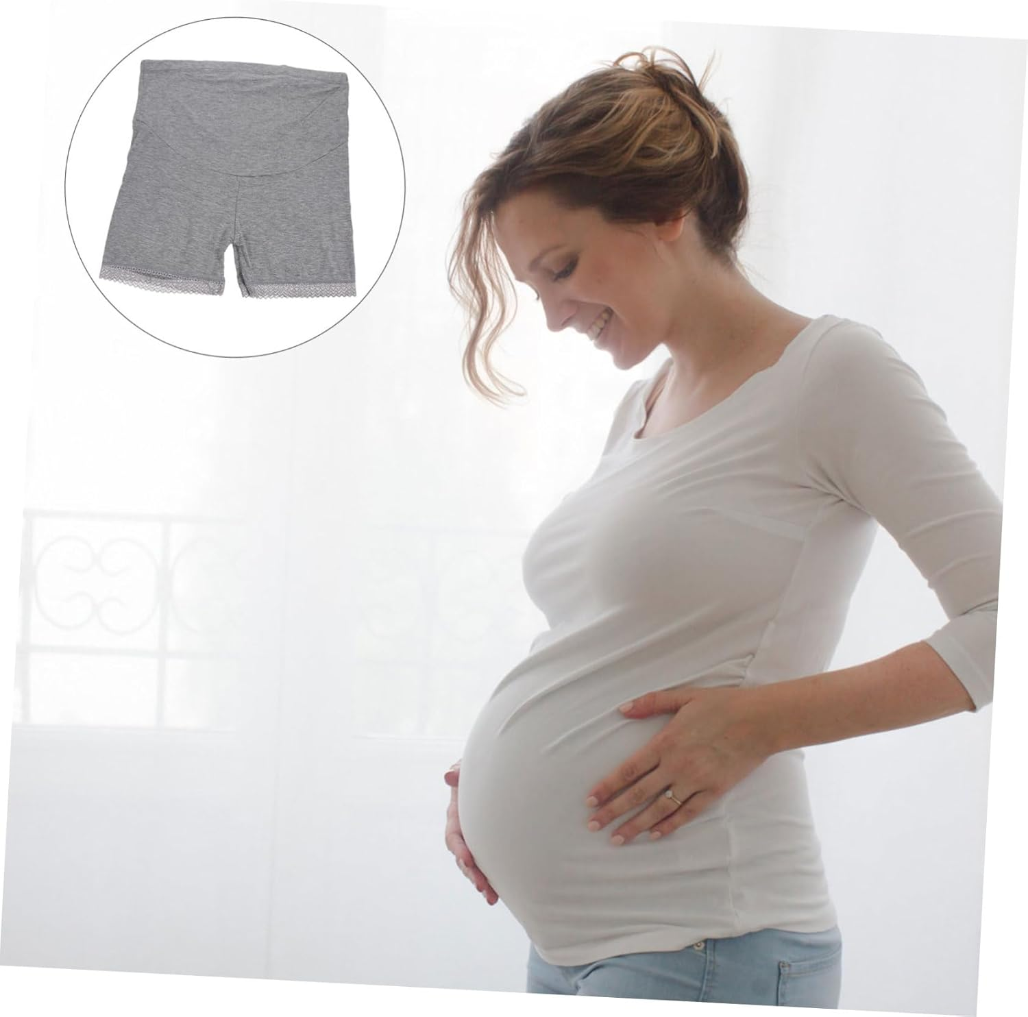 Ipetboom 10 Pcs High Waist Cotton Maternity Panties for Pregnant Women Breathable Safety Briefs with Stretchy Support Comfortable over Belly Underwear for Pregnancy and Postpartum Care Grey