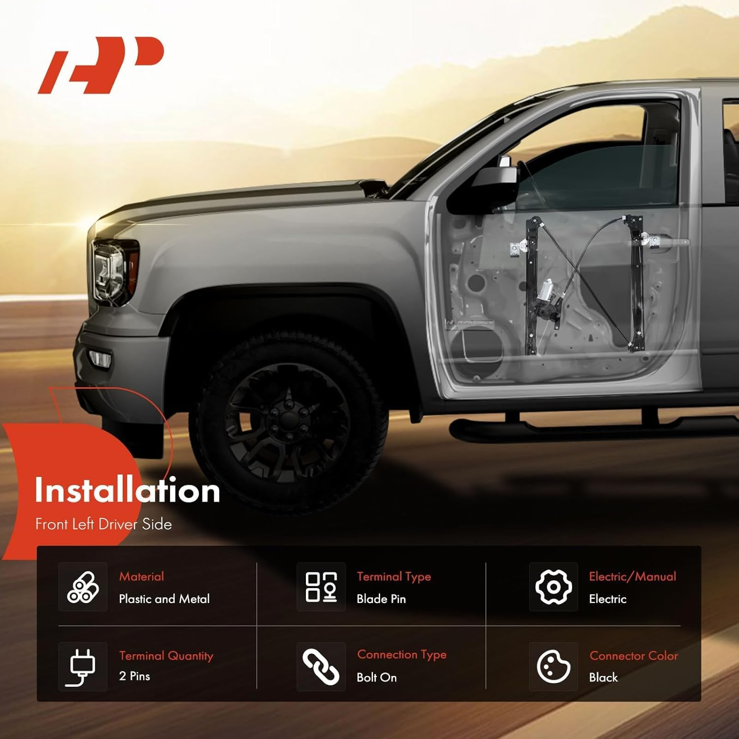 A-Premium Power Window Regulator with Motor for BMW E46 325I 328I 330I 1999-2005 Sedan Wagon Front Left Driver Side image number 6