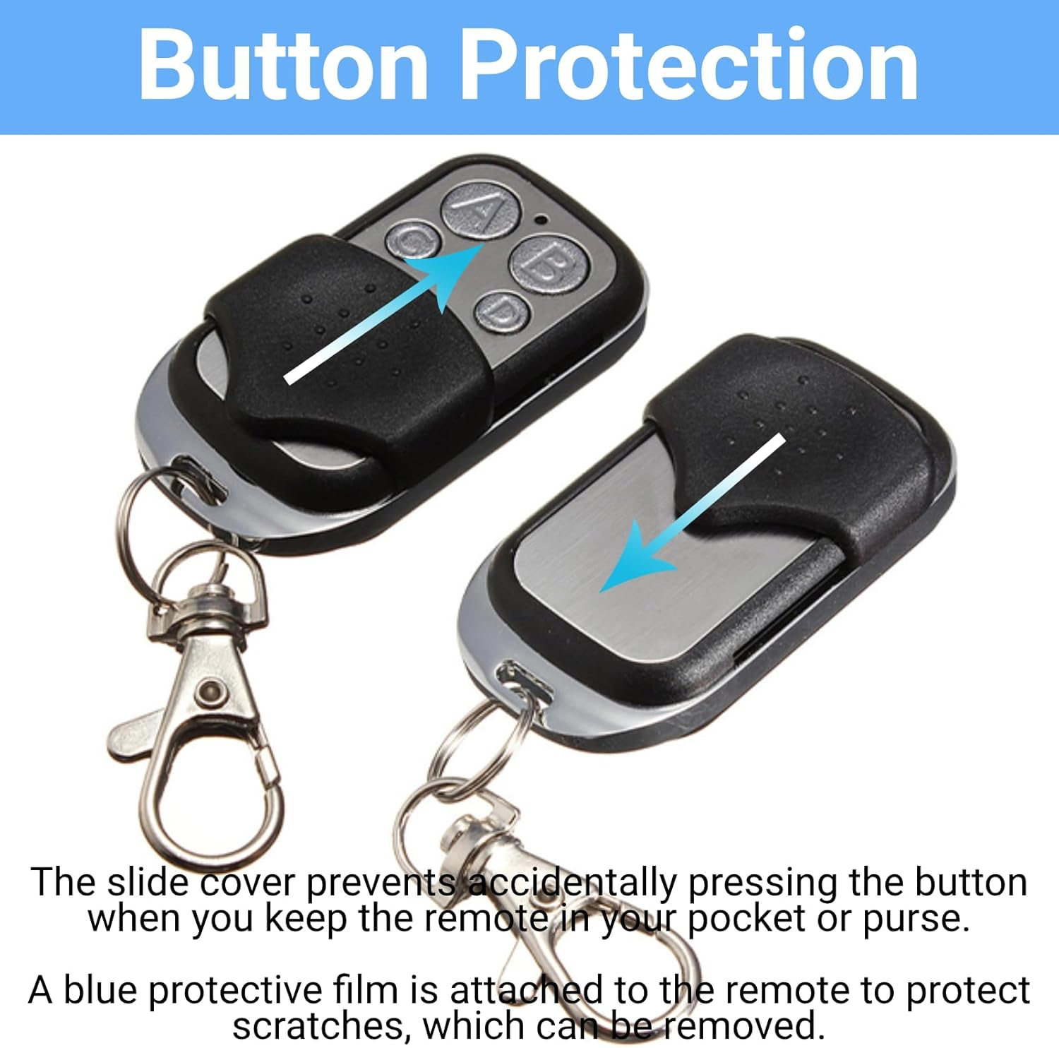 QSDIYRF Garage Remote Replacement for BHT3 BHT-3 HT3 Garage Door Remote Compatible with BOSS 433.92Mhz BOL4 (Grey Colour) BOL6 OL4 OL6 RD11 Garage Door Openers [Installed after July 2013] (1 Pack) image number 2