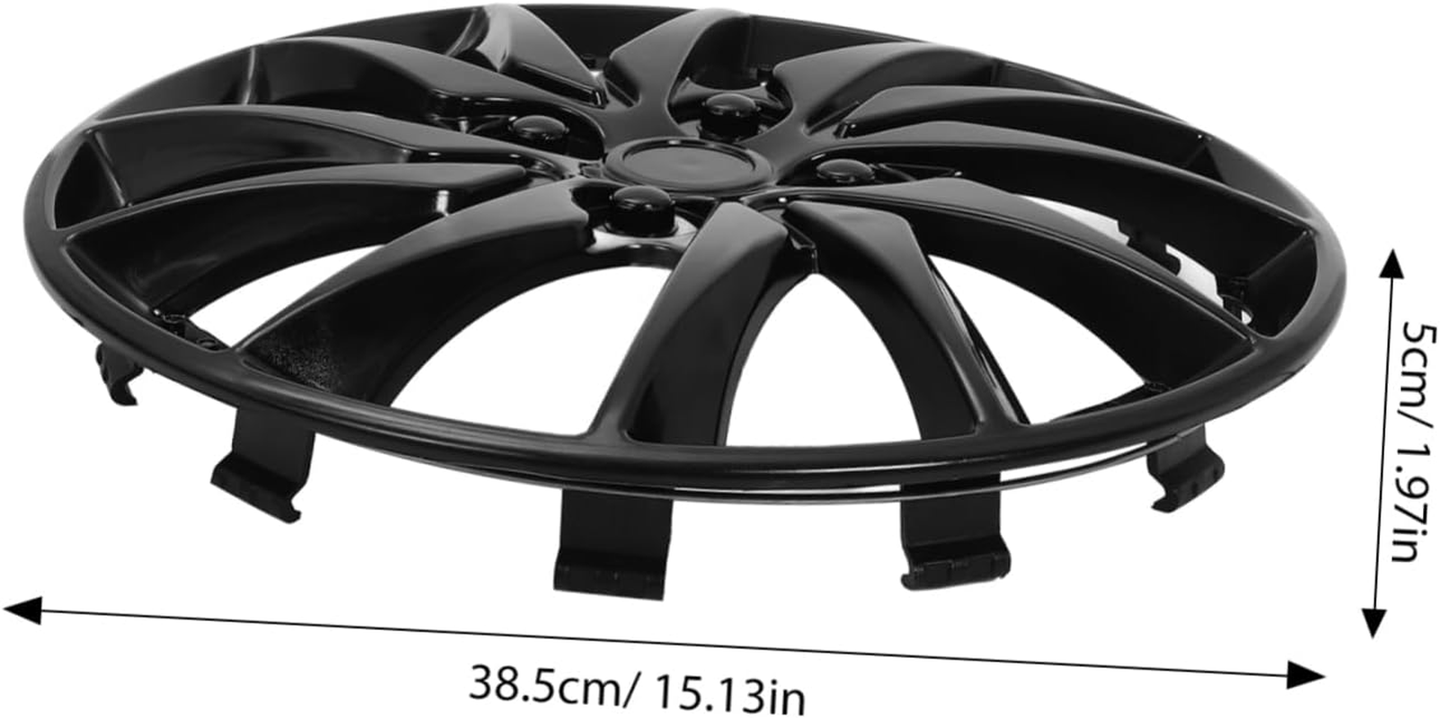 Ipetboom Automotive Hubcaps Black Pp Wheel Cover for Steel Rims Practical Replacement for Cars and Trucks