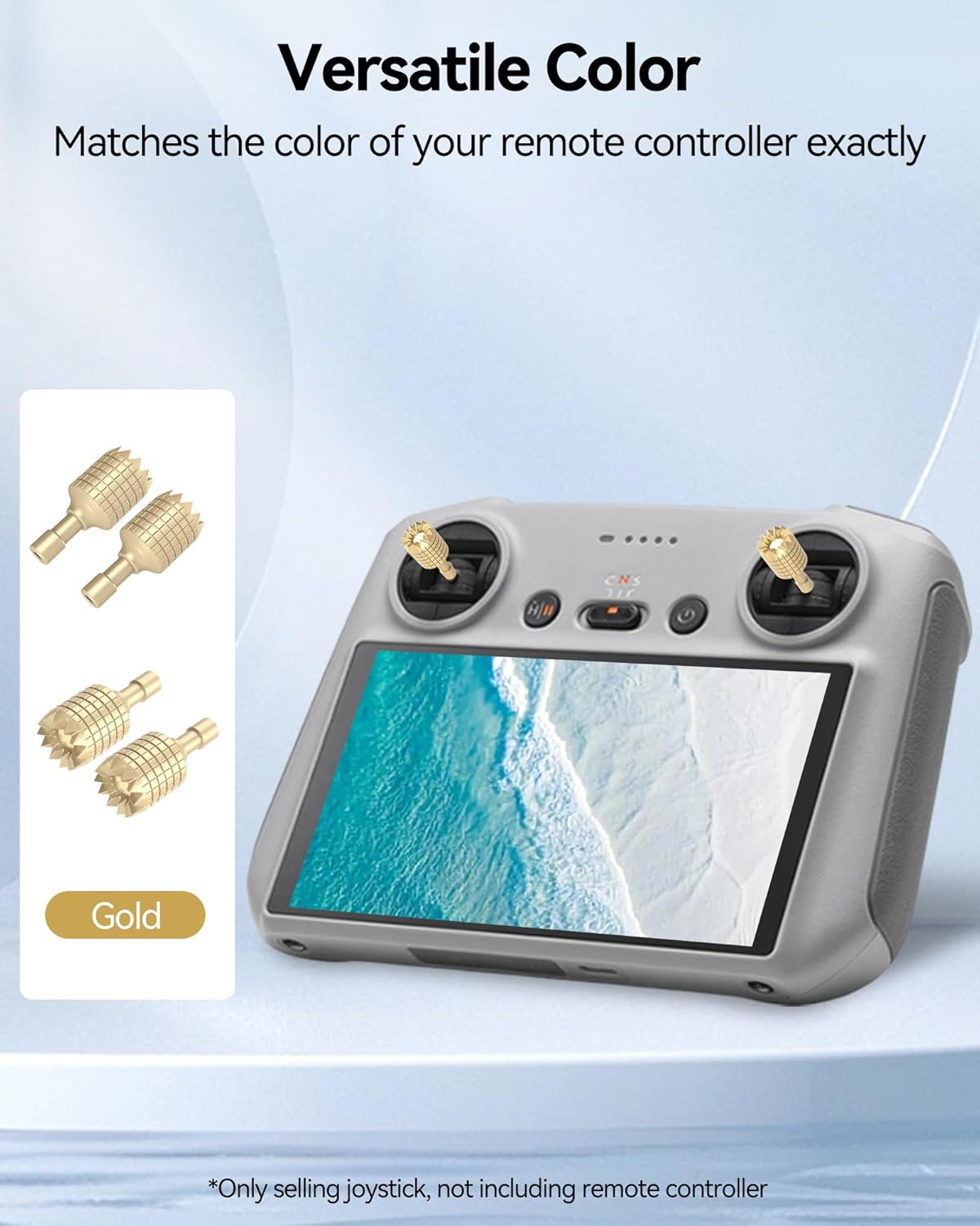 LKTOP 2 Pairs Mini 3/Mini 3 Pro/Mini 4 Pro/Air 3/Air 2S/Mavic 3/Mavic 3 Pro/Mavic 3 Classic Remote Controller Sticks for DJI / Joystick Rocker Replacement Accessories (Gold) image number 2