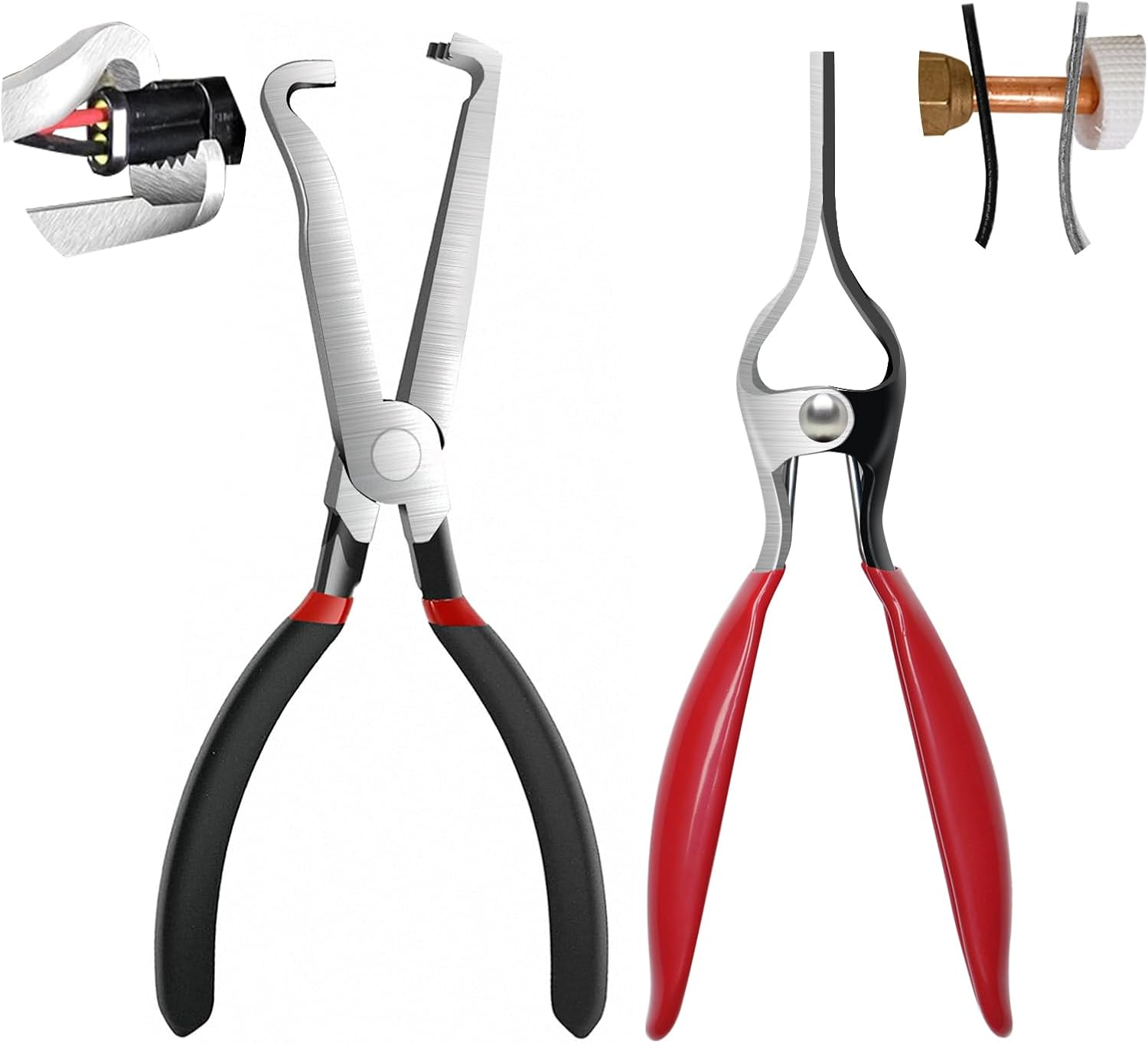 YOSHINE Electrical Disconnect Pliers, Automobile Hose Remover Pliers, Automotive Electrical Connector Pliers for Push Tab Style Plugs, Automobile Fuel and Vacuum Line Tube Hose Removal Pliers image number 5