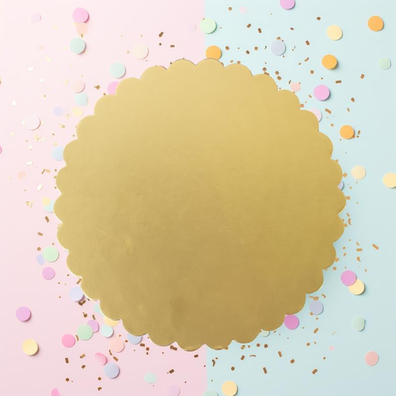 Papyrus Scalloped Cake Board, Gold, 10-Inch Board Diameter image number 2