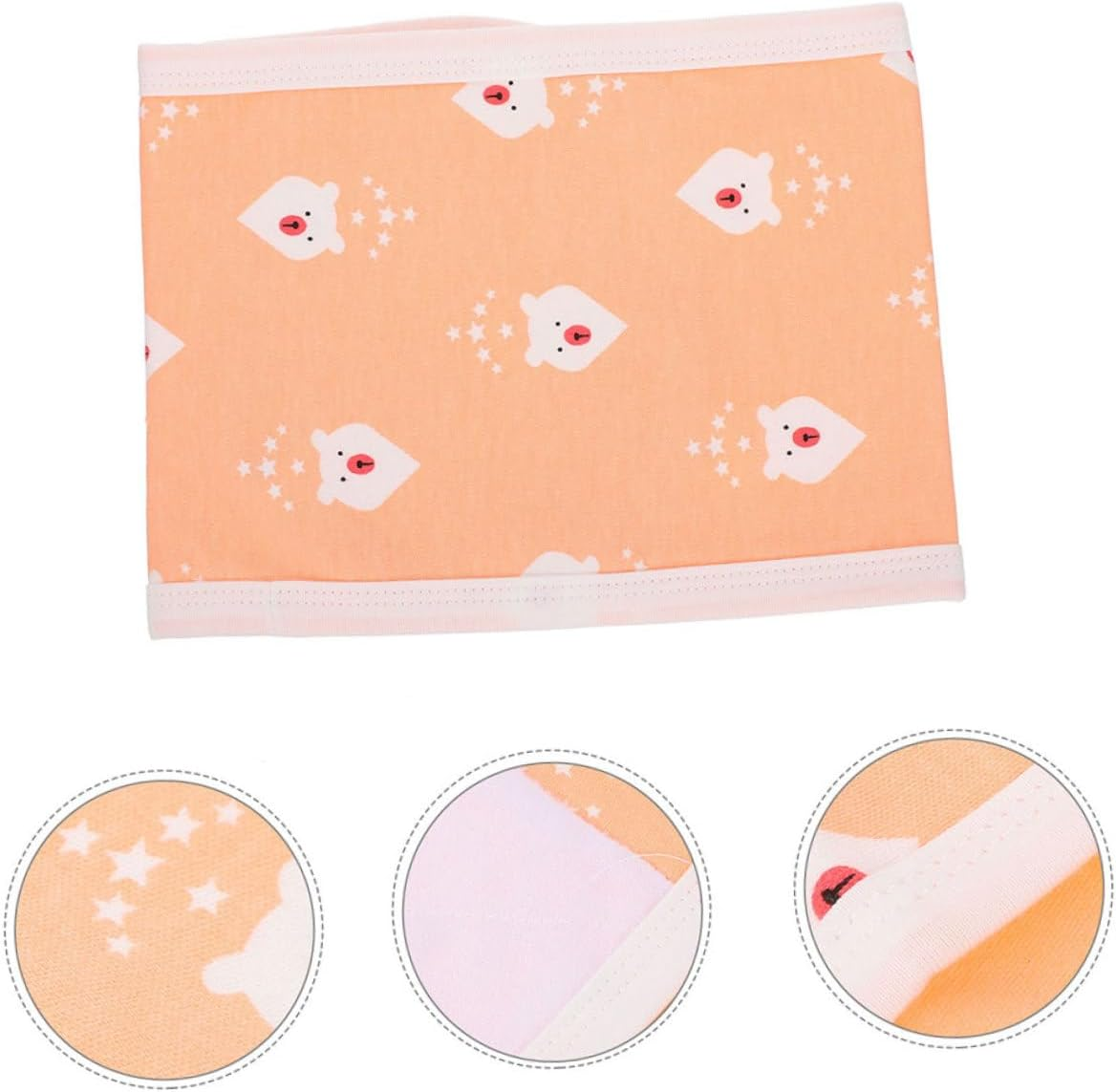 Newborn Belly Band Infant Belly Wrap Cotton Soft Navel Cover Portable Cord Belt Baby Supplies for Abdominal Warmth and Protection 80Cm Red Polar Bear Pattern image number 2