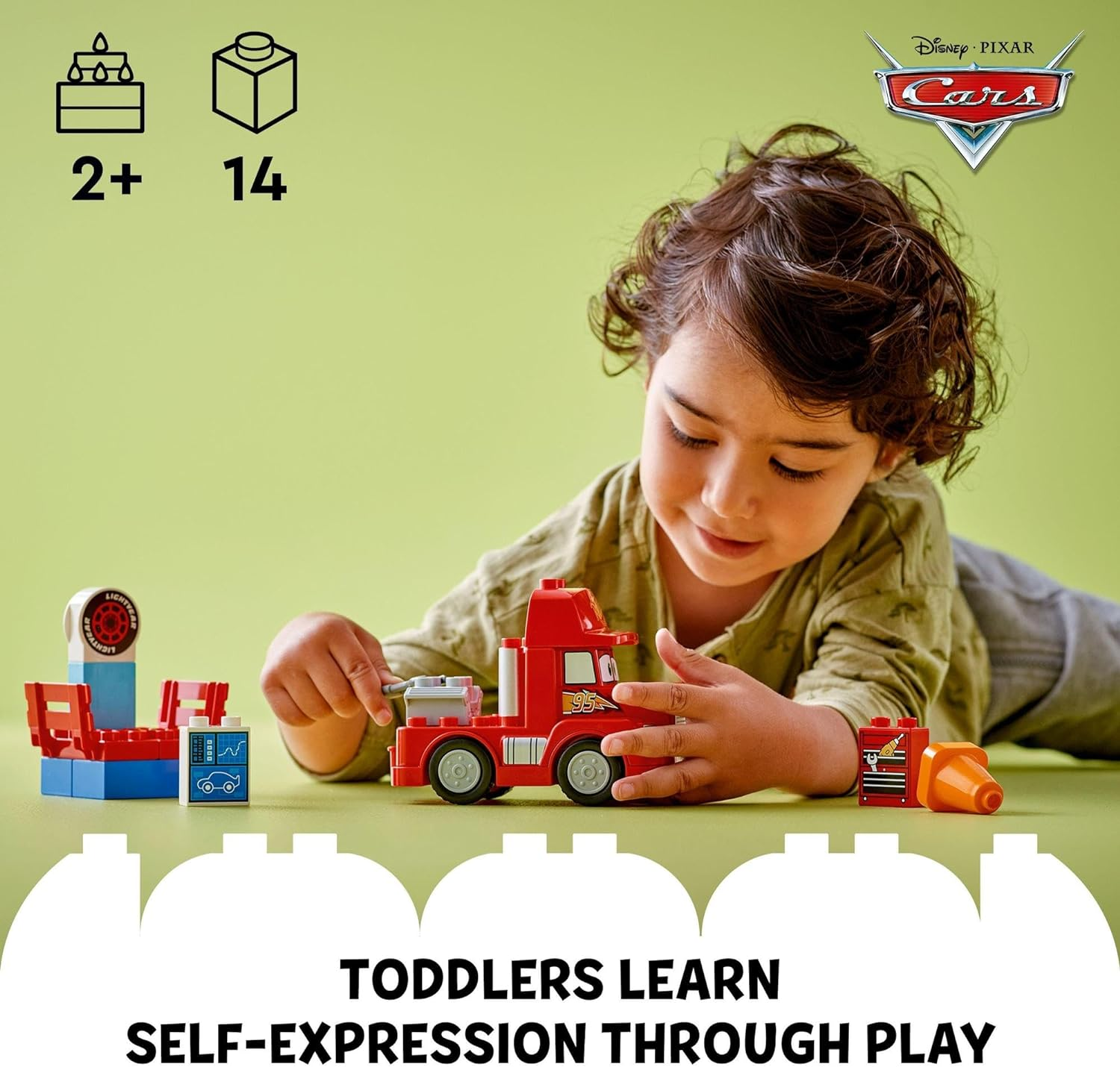 LEGO DUPLO Disney and Pixar&rsquo;S Cars Mack at the Race Set, Truck Building Toy for 2+ Year Old Toddlers, Boys and Girls, Buildable Kids Toy, Red Car, an Outdoor Adventure Birthday Treat Idea 10417 image number 2