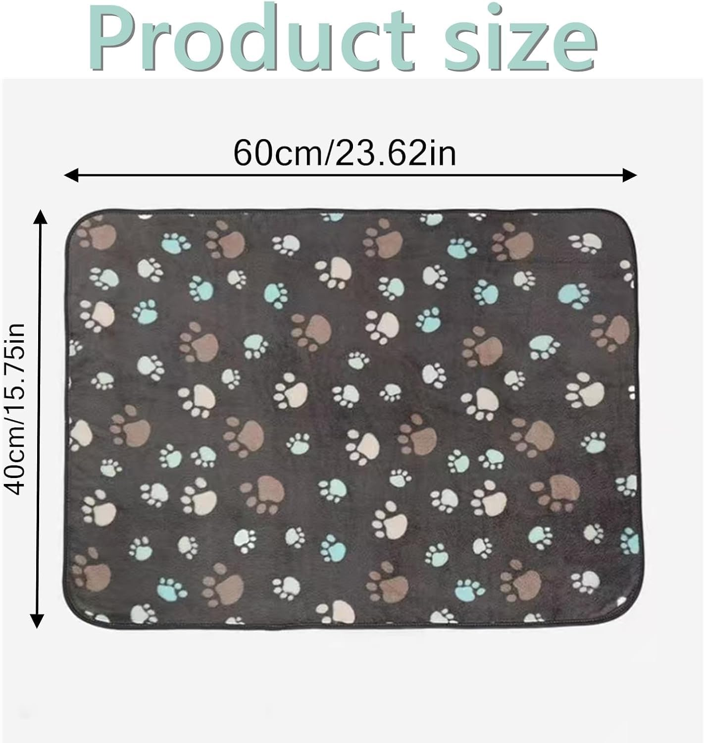 Soft Fluffy Dog Blankets with Paw Print, 3 Piece Fleece Pet Blankets for Small Dogs,Cute Paw Print Puppy Blanket Fleece Pet Blankets, Soft Fluffy Fleeced Puppy Blankets image number 2