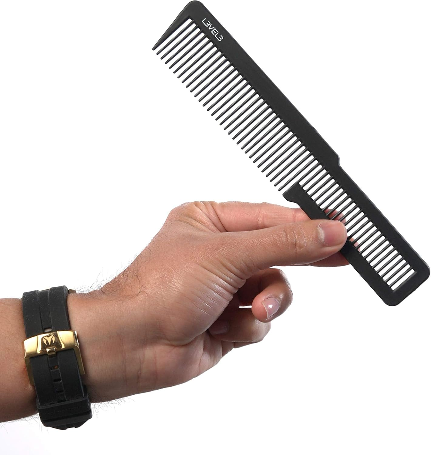 L3VEL3 Comb Set - Varies in Size and Tooth Width - Made with Durable Carbon - Helps Tame Frizz, Flyaways and Static - Heat and Chemical Resistant - Housed in a Handy, Protective Pouch - 9 Pc image number 5